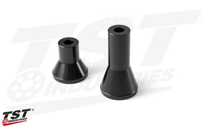 Frame slider spacers are crafted from high grade anodized aluminum.