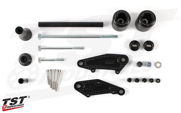 Add real world crash protection to your 2022+ Honda Grom with TST Industries Frame Sliders.