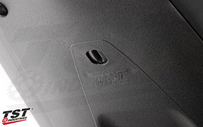 Spring-Loaded actuating lock cover keeps the undertail seat lock protected yet accessible.