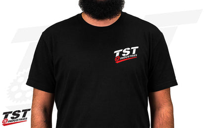 Screen printed on a super soft black shirt. (Beard not included)