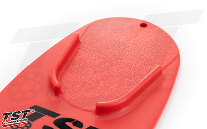 Textured ABS plastic helps keep your kickstand in place.