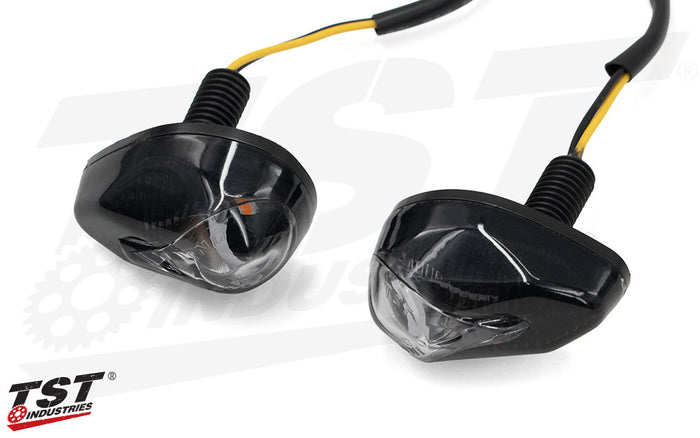 TST Flush Mount Turn Signals feature a blend of clear and smoke lens elements.