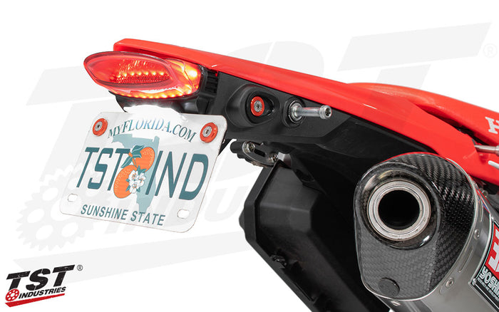 Upgrade your CRF300L with a clean and modern tail light and fender eliminator solution.