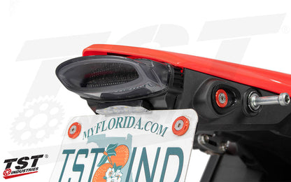 CRF300L Integrated Tail Light & Fender Eliminator shown with the TST LED License Plate Light - sold separately.