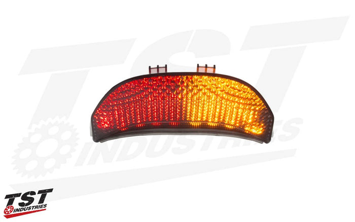 Built in turn signals with super bright LEDs.