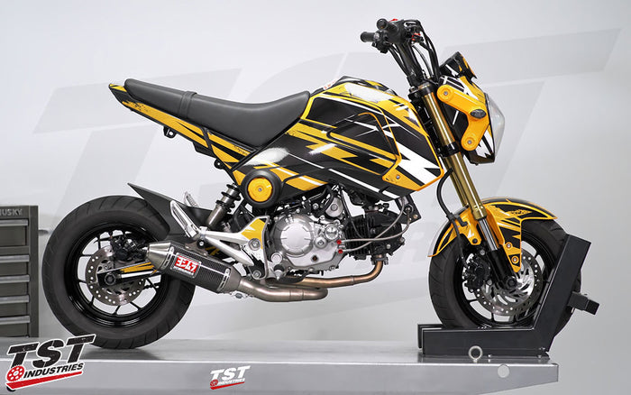 Ditch the stock high-mount exhaust for a sleek low-mount exhaust with the TST Low Mount Exhaust Bracket.
