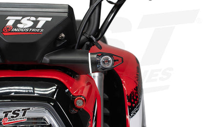 Each signal features a hyper white running light that illuminates the base of the MECH-EVO signal.