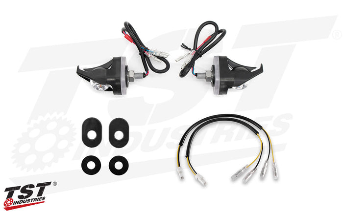 What's included in the TST MECH-EVO LED Front Signals for the Suzuki GSX-S1000.