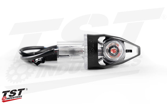 Clear TST MECH-GTR LED Front Turn Signals.