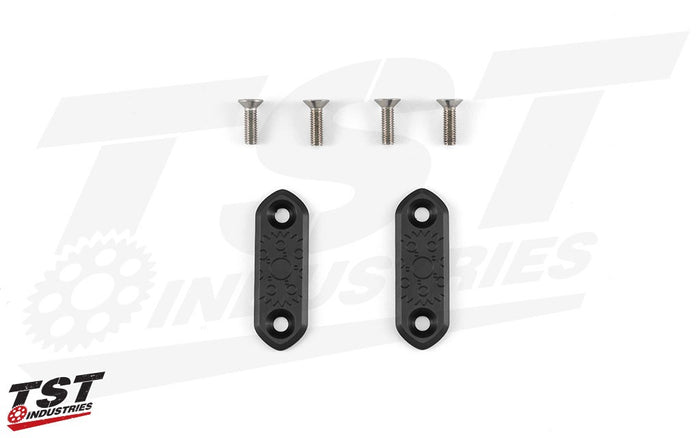 What's included in our Kawasaki Ninja 300 / 400 / 650 / ZX6R mirror blanking plate kit.
