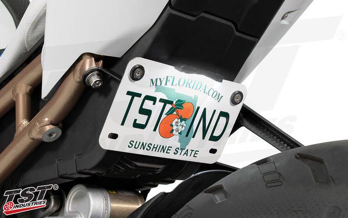 TST Plug and Play LED License Plate Light for BMW Sportbikes