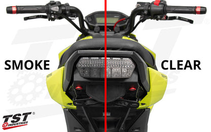 Compare the smoke and clear lens.