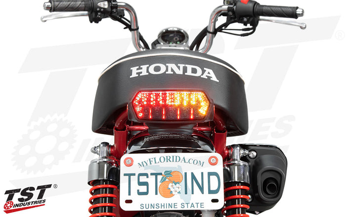 Built-in LED turn signals provide a sleek all-in-one unit.