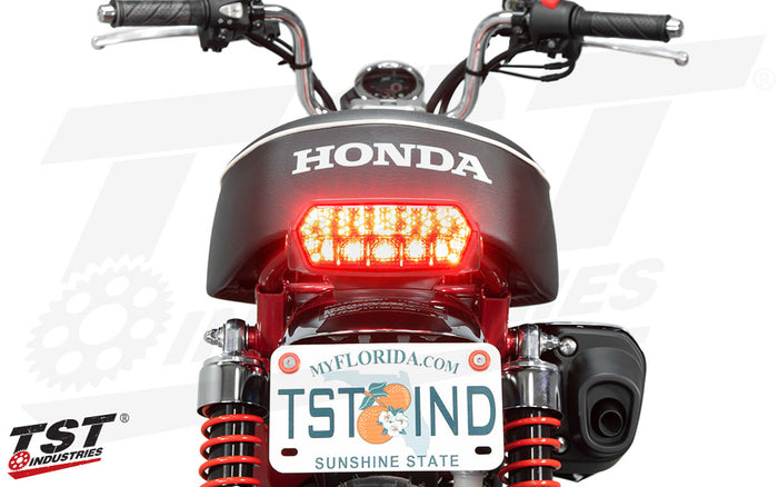 Built-in LED turn signals provide a sleek all-in-one unit.
