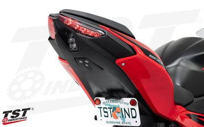 Upgrade your Kawasaki Ninja 500 / Z500 tail section with TST Industries LED Integrated Tail Light.