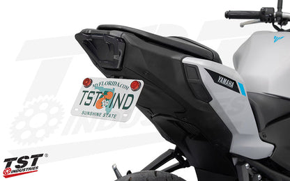 The TST Integrated tail light looks good when powered on or off.