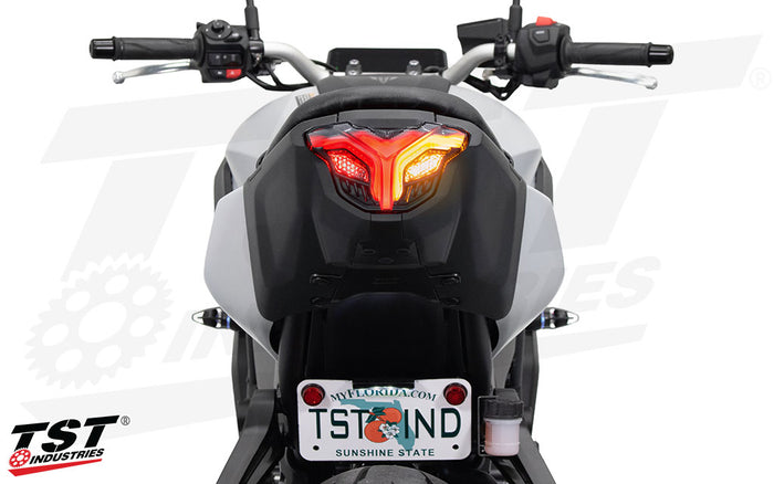 Built-in LED turn signals enable you to ditch the dedicated external turn signals.