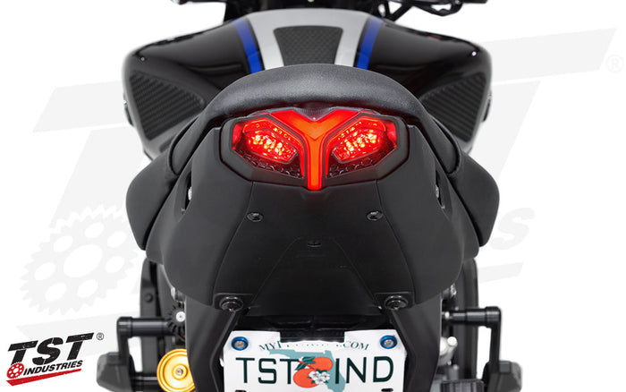 TST Programmable And Sequential LED Integrated Tail Light For Yamaha MT-09 2021+ (Non-Blemished Unit Shown)