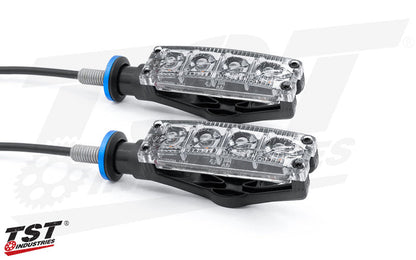 Unique Quadrix-D signal design - shown with blue anodized rings.