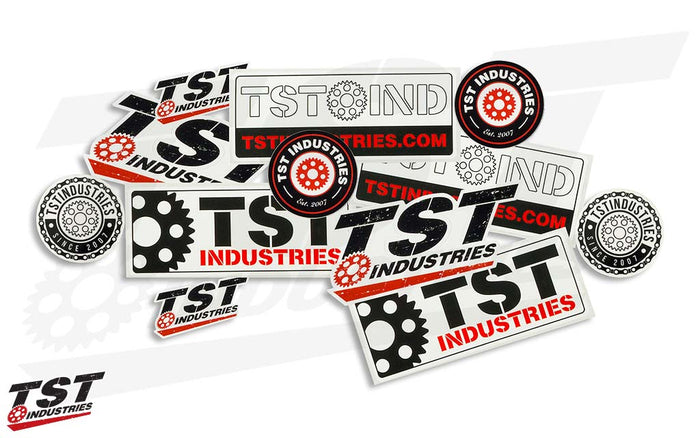 What's included in the TST Industries Sticker Pack.