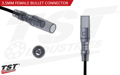 Each plug adapter terminates in 3.5mm female bullet connectors for universal use.