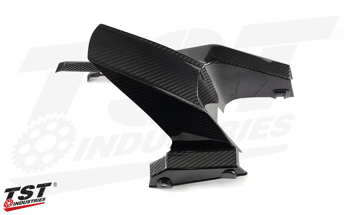 TST Twill Carbon Fiber Rear Tire Hugger & Chain Guard for Honda Grom 2014-2020 - Blemished & Used