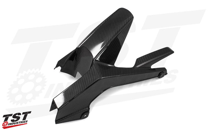 TST Twill Carbon Fiber Rear Tire Hugger & Chain Guard for Honda Grom 2014-2020