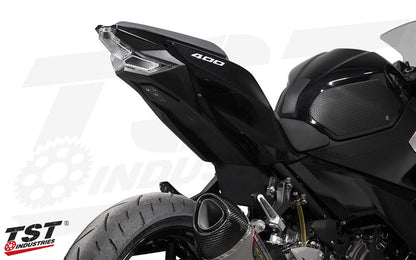 Gain a clean and finished look to your Ninja 400 or Z400 with our exclusive CNC machined Undertail Closeout.