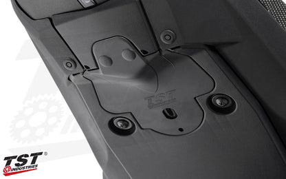Close out the hole left on the underside of your 2022+ MT-10 with the TST Undertail Closeout.