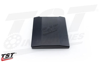 CNC machined from high quality aluminum featuring a black anodized finish.