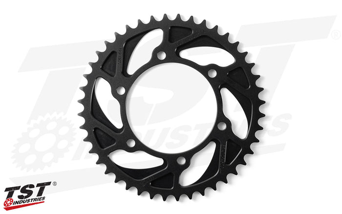 Ultra lightweight 7075-T6 aluminum alloy construction improves performance and durability on your Ninja 400.