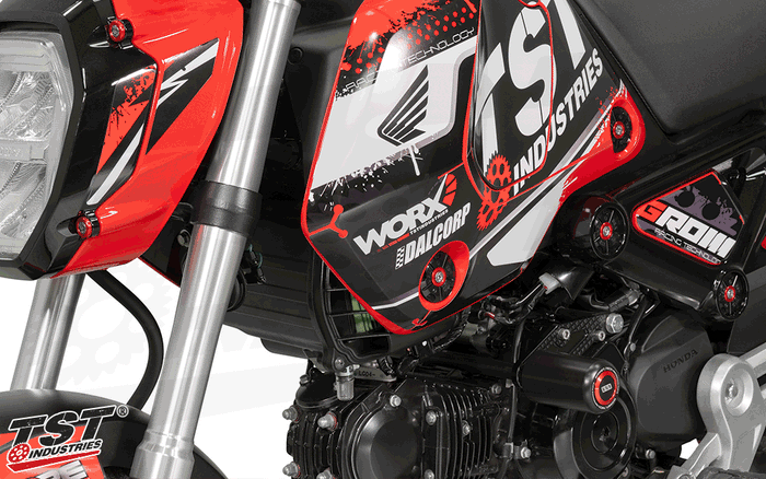 Upgrade your Honda Grom with the TST WORX Airbox Cover.