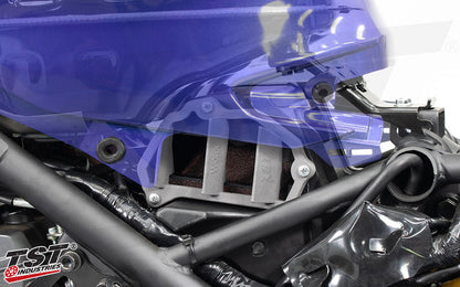 Increase the airflow of your 321cc R3 / MT-03 engine with the TST WORX Airbox Cover modification.