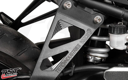 Engraved TST Industries and WORX iconography.