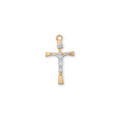 Two-Tone Crucifix Necklace - Gold over Sterling