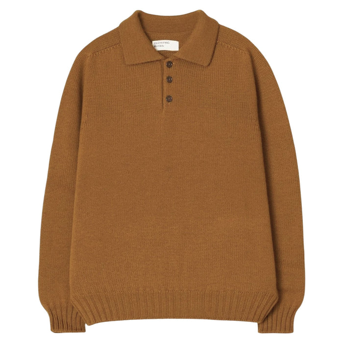 Universal Works Curtis Sweater Shetland Wild - Gold