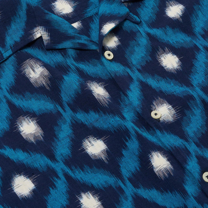 Universal Works Diamond Ikat Deck Shirt - Indigo