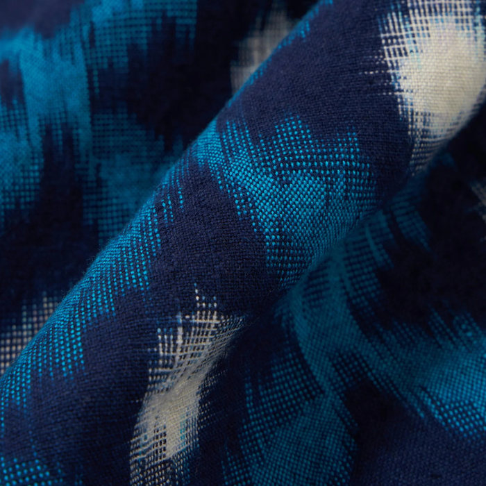 Universal Works Diamond Ikat Deck Shirt - Indigo