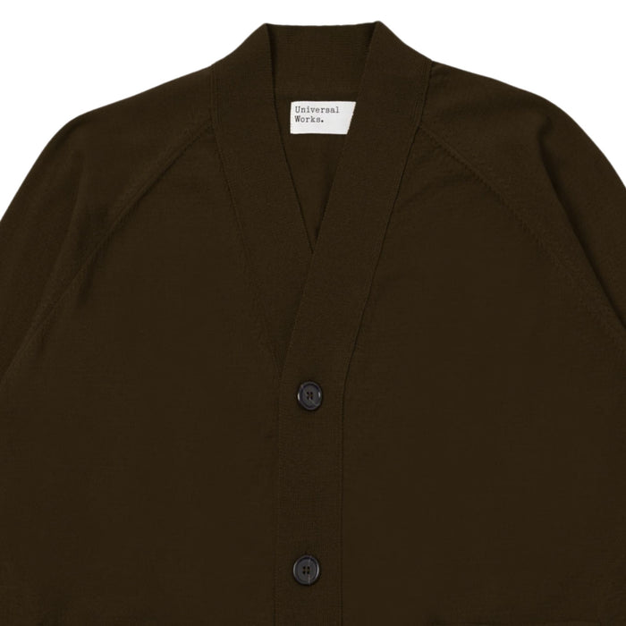 Universal Works Loose Cardigan II Merino - Espresso