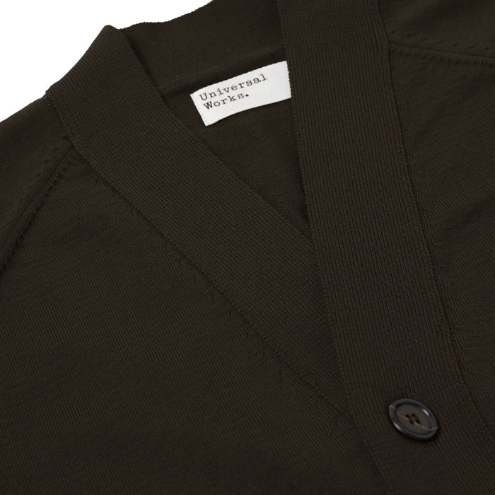 Universal Works Loose Cardigan II Merino - Espresso