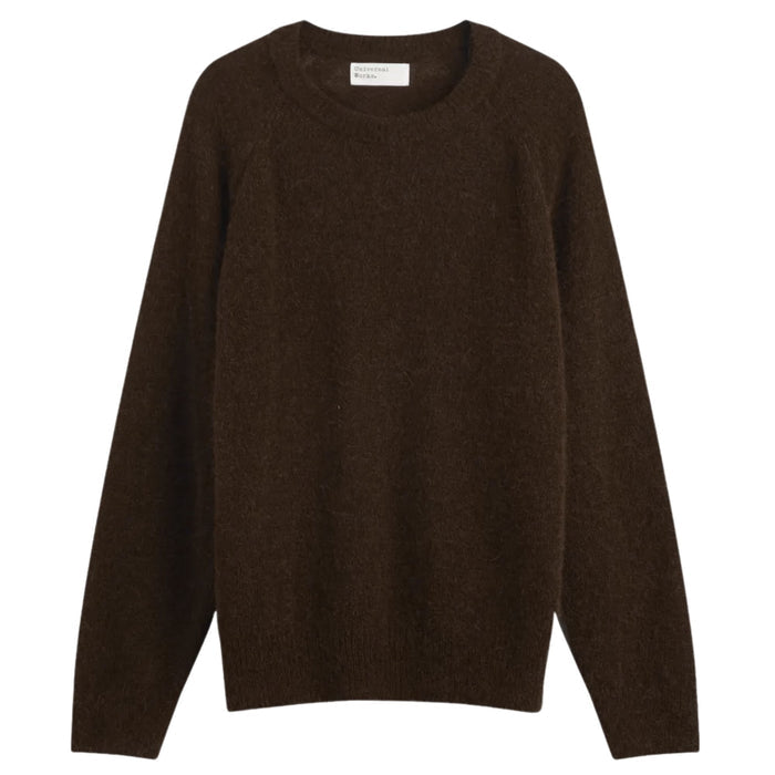 Universal Works Lyon Crew Alpaca Knit - Brown