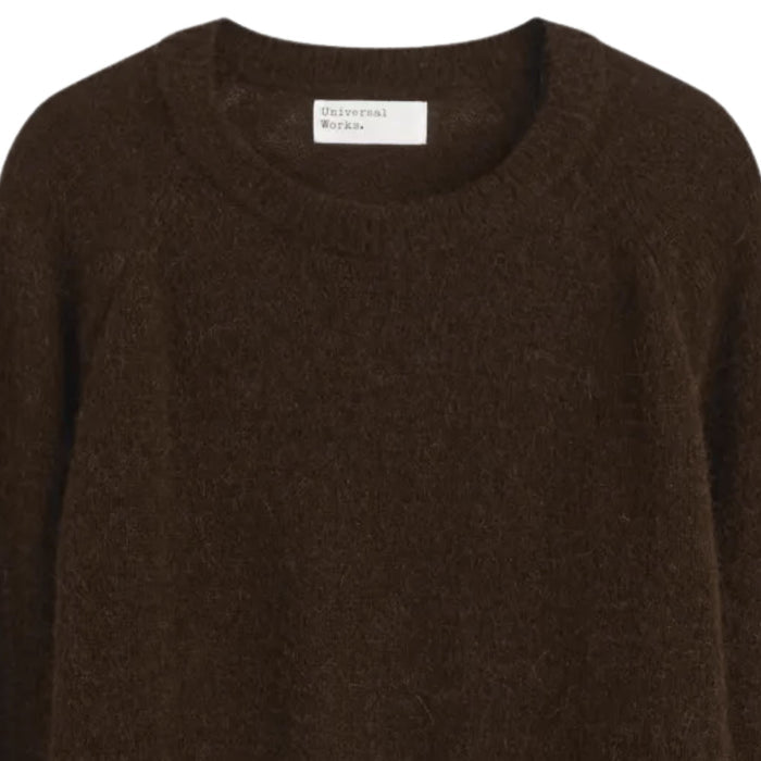 Universal Works Lyon Crew Alpaca Knit - Brown