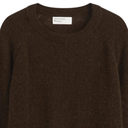 Universal Works Lyon Crew Alpaca Knit - Brown