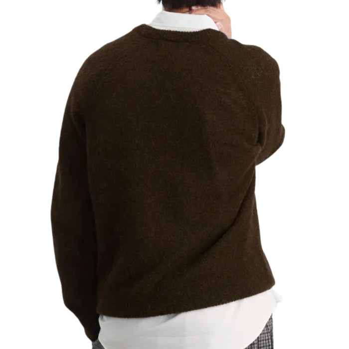 Universal Works Lyon Crew Alpaca Knit - Brown