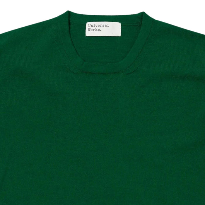 Universal Works Merino Fine Knit T-Shirt - Green
