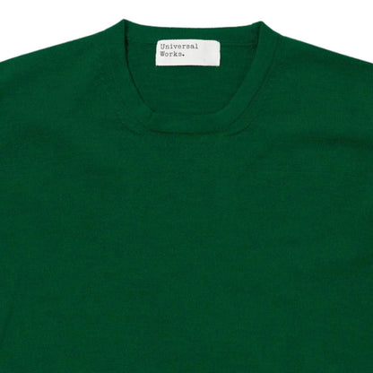 Universal Works Merino Fine Knit T-Shirt - Green