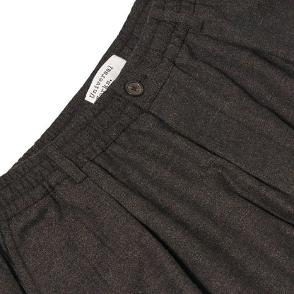 Universal Works Pleated Track Pant Recycled It Tweed - Brown