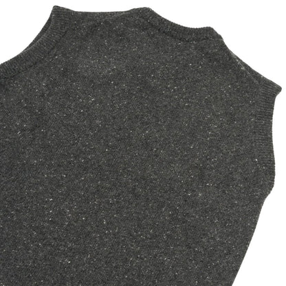 Universal Works Sweater Vest Wool Fleck - Black