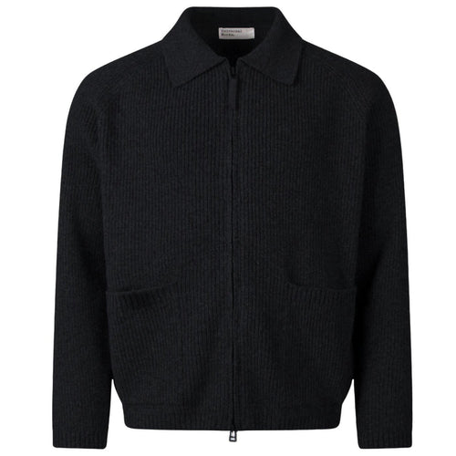Universal Works Zip Cardigan Eco Wool - Black
