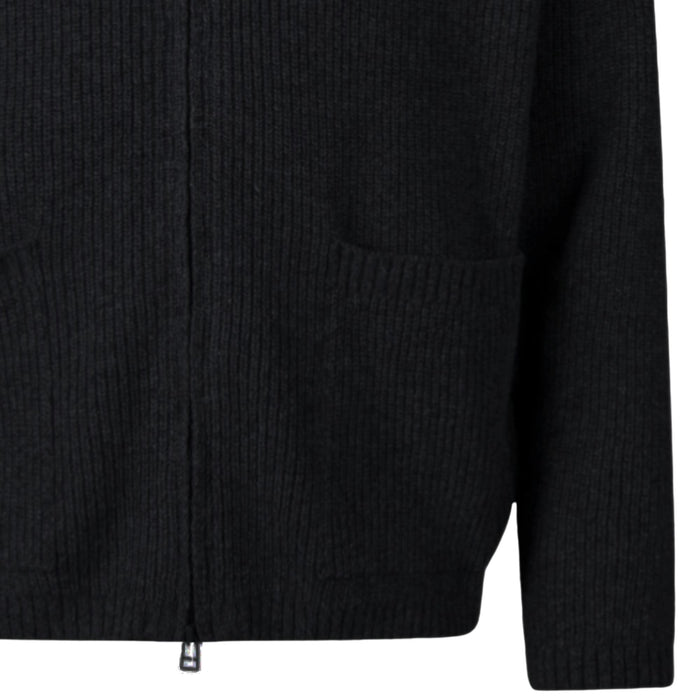 Universal Works Zip Cardigan Eco Wool - Black